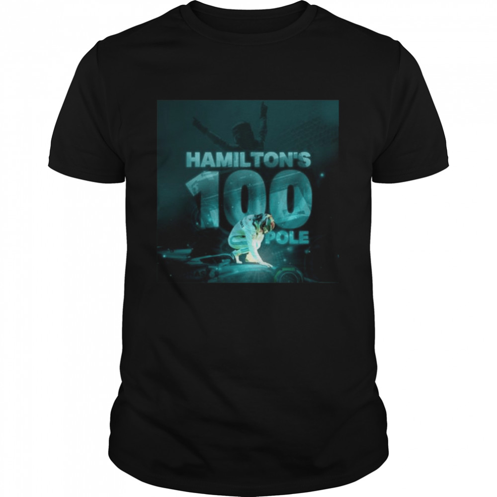 100 Pole Lewis Hamilton Car Racing shirt Classic Men's T-shirt