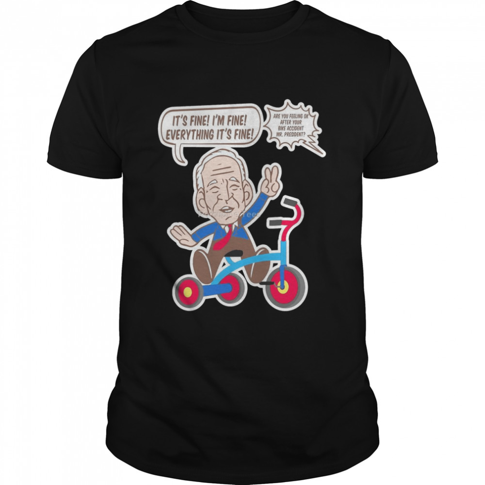 Biden Falls Off His Bike I’m Fine  Classic Men's T-shirt