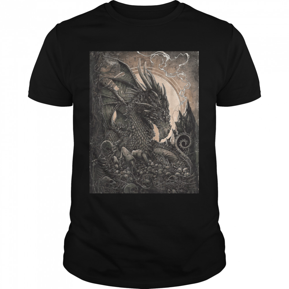 Chinese Fire Drake Dragon Art Dragon Asian Fantasy grunge T-Shirt B0B1L3GBXV