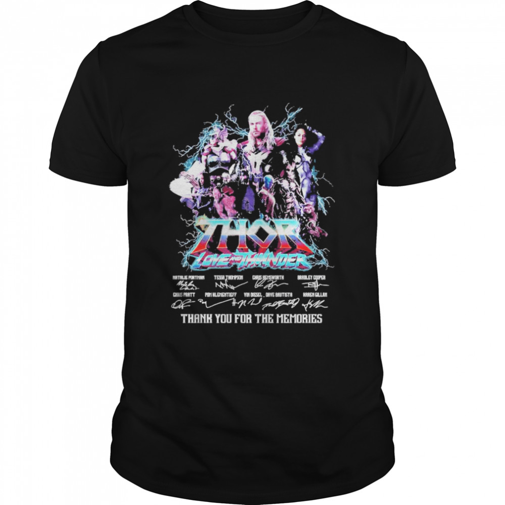 Thor Love And Thunder 2022 Signatures Thank You For The Memories Shirt