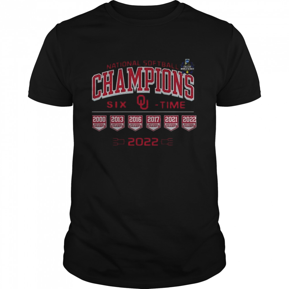 2022 ncaa softball national champions oklahoma sooners shirt