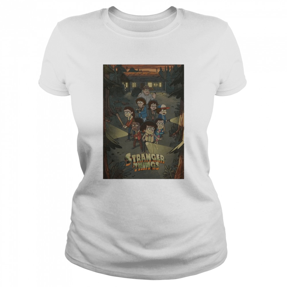 Maik Check Stranger Things Brasil Stranger Things X Gravity Falls  Classic Women's T-shirt