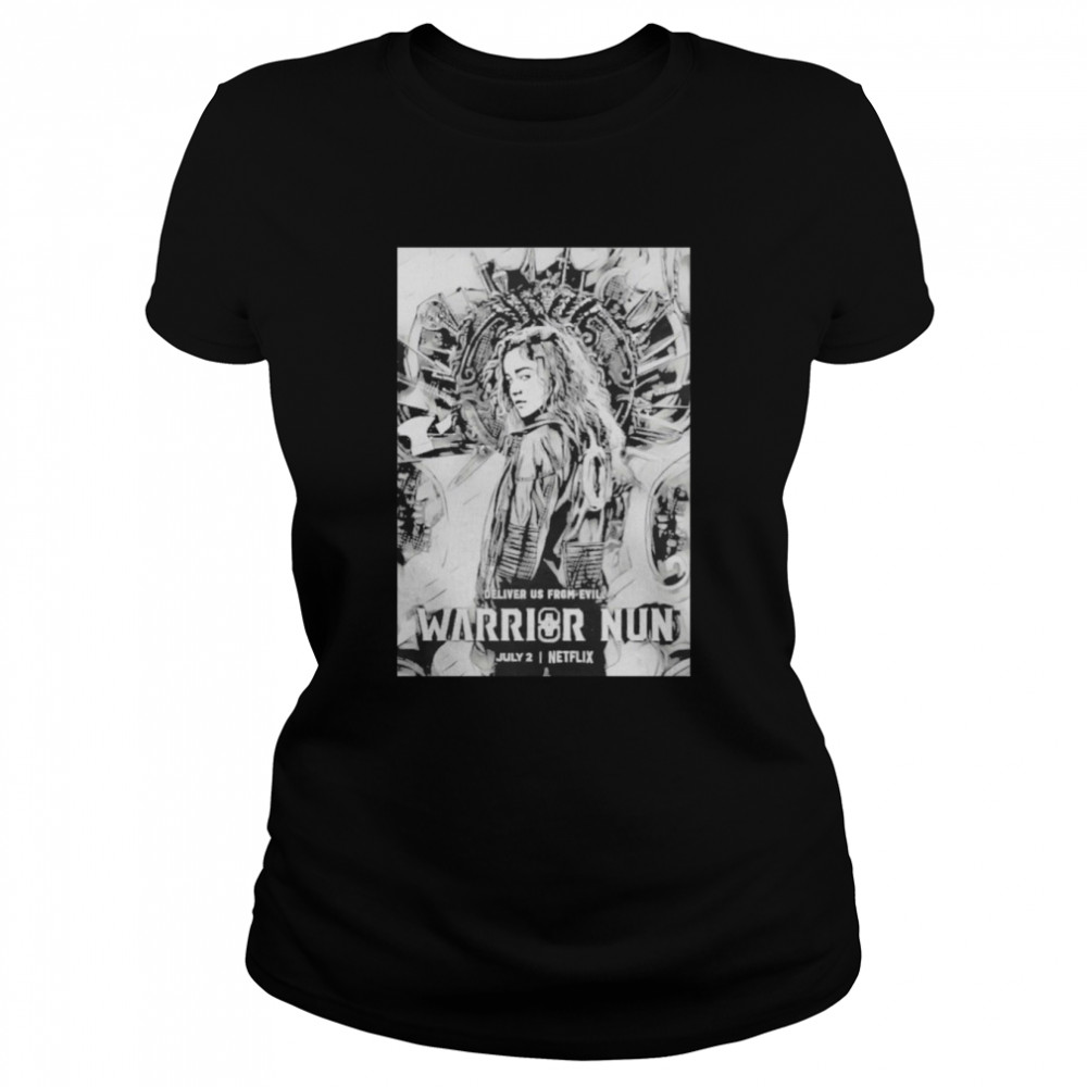 Warrior Nun Black Poster T- Classic Women's T-shirt