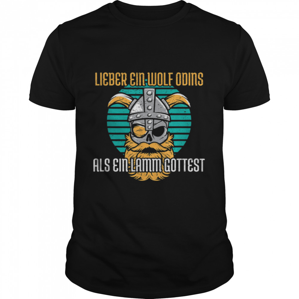 Dear a Wolf Odin as a Lamb of God Thor Vahalla T- B09H3J9F47 Classic Men's T-shirt