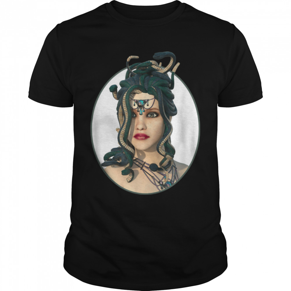 Pretty Women Tee Medusa Portrait Cool Greek Mythology Art T- B0B4QXNY6R Classic Men's T-shirt