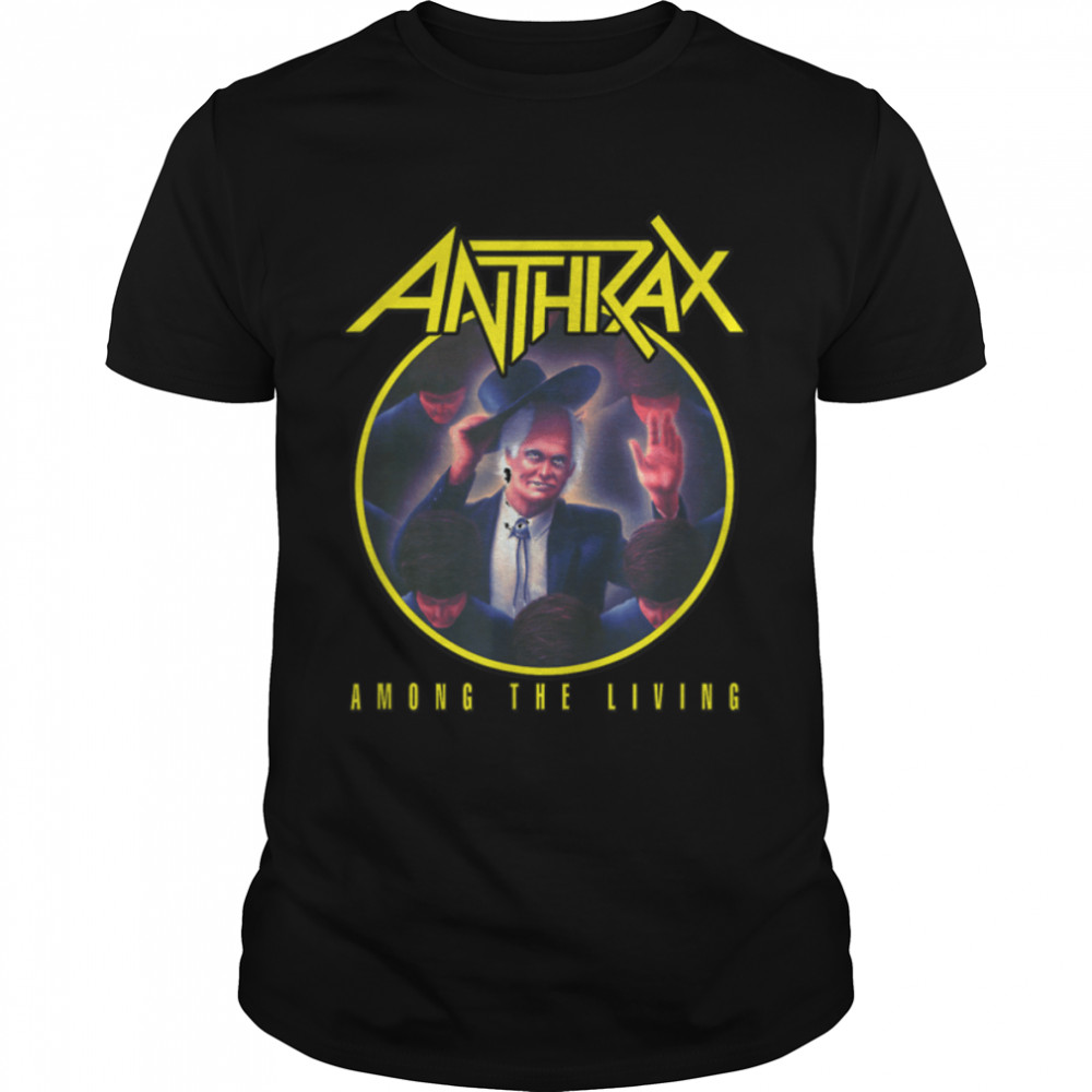 Anthrax – Among The Living Yellow Logo T-Shirt B09L2M24CH