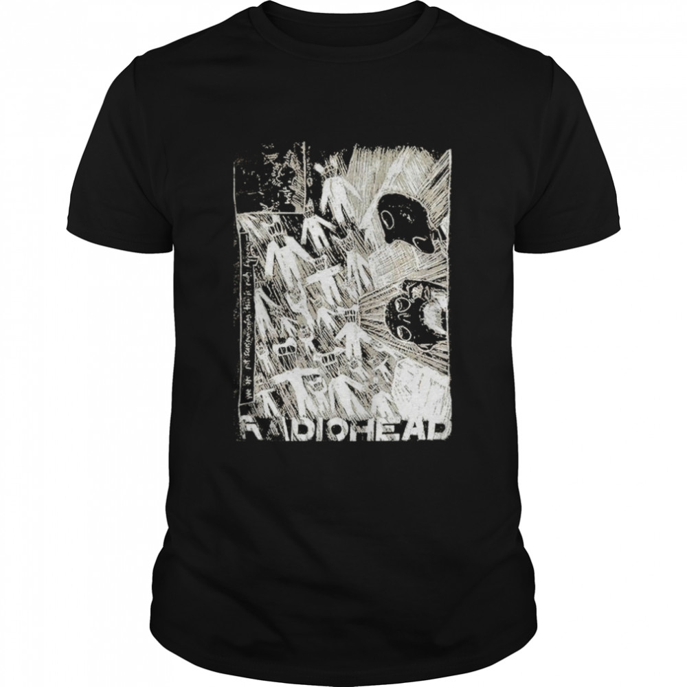 Radiohead Scribble On Ivory shirt
