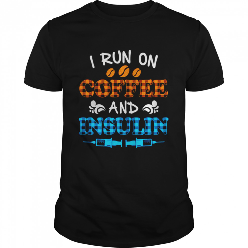 I run on coffee and Insulin shirt Classic Men's T-shirt