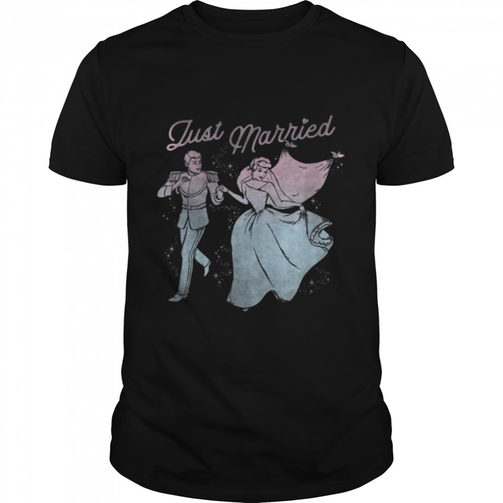 Disney Cinderella Prince & Princess Just Married T-Shirt B09KMK52MC