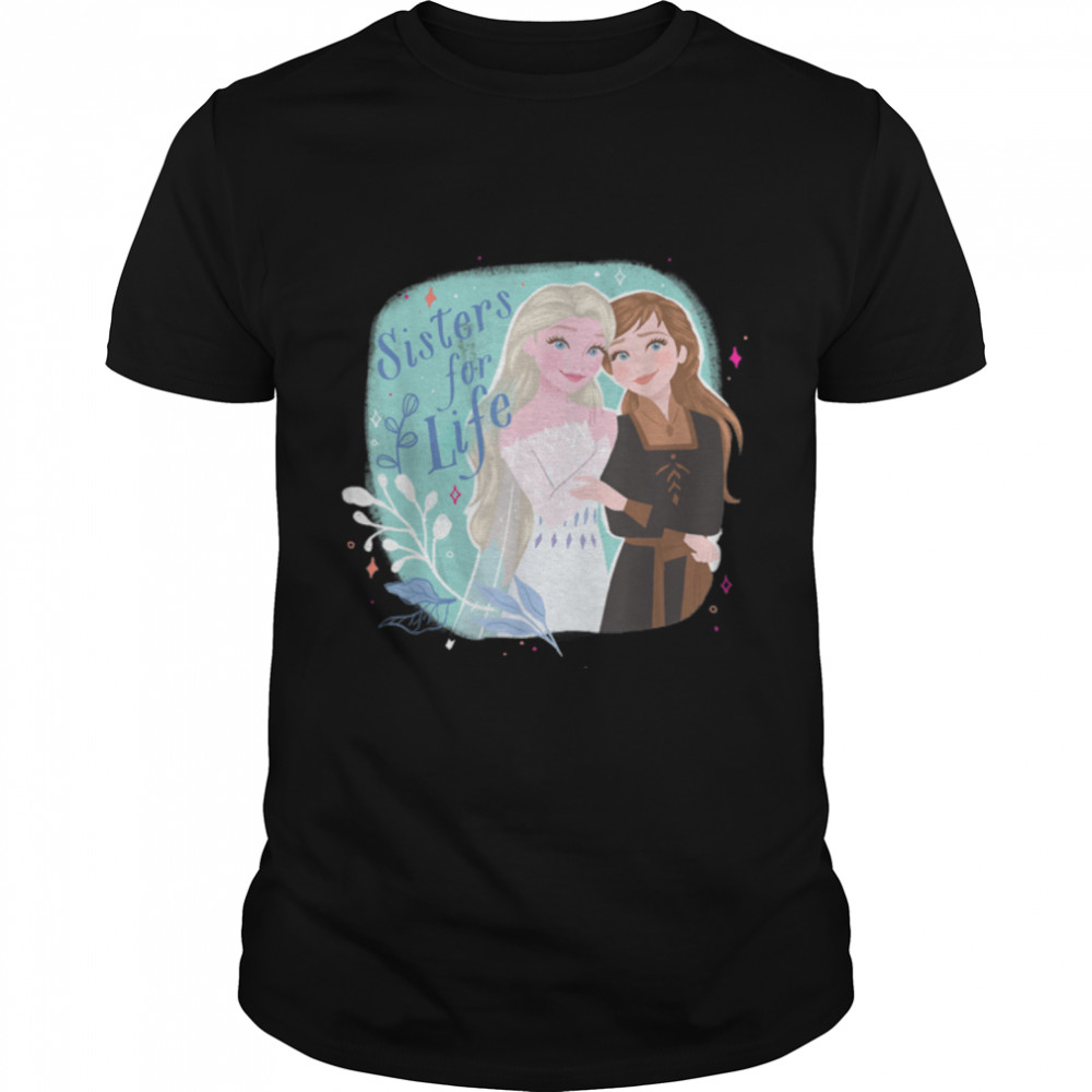 Disney Frozen Elsa and Anna Sisters for Life T-Shirt B09TCRPN8Y