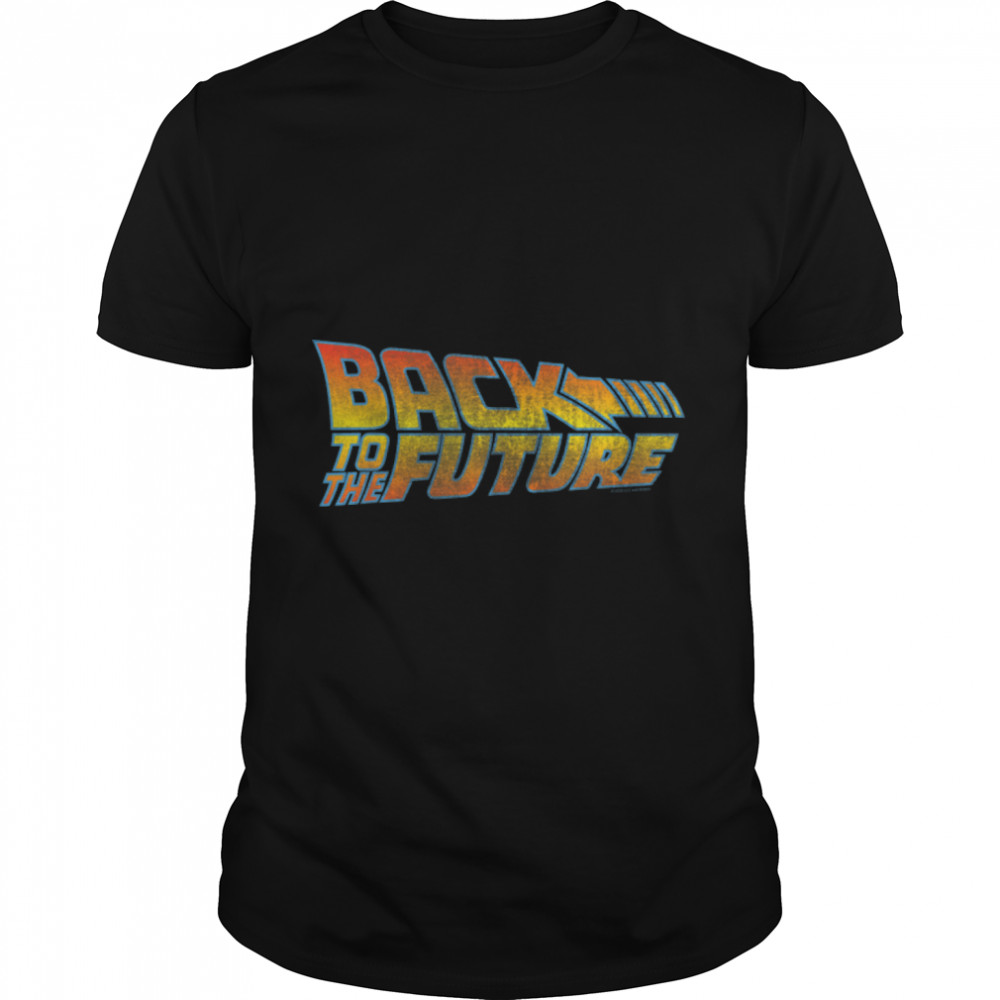 Back to the Future Distressed Logo T-Shirt B09XBYG39Z