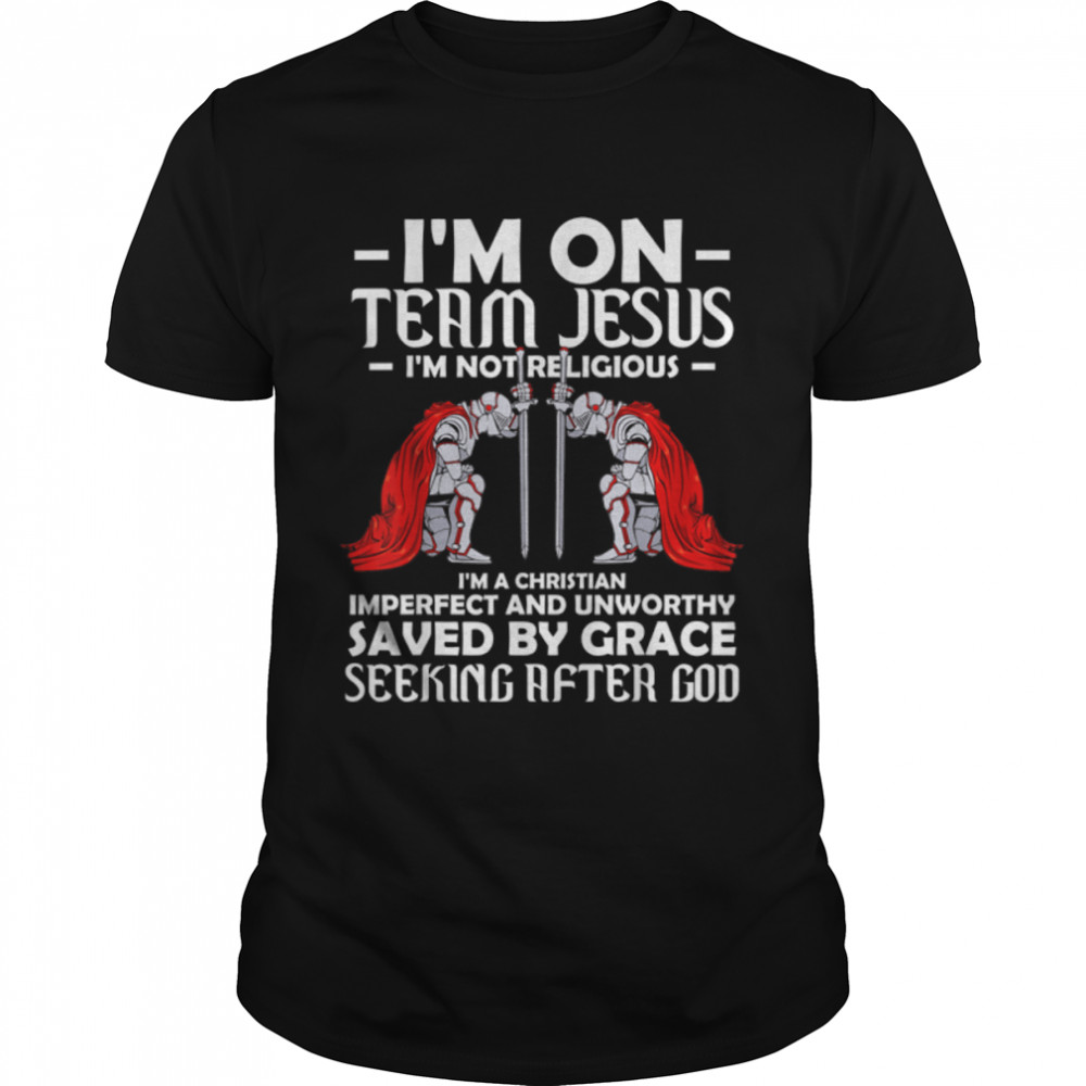 Crusader Knight Templar On Team Jesus But Not Religious T- B0B3SCTKNQ Classic Men's T-shirt