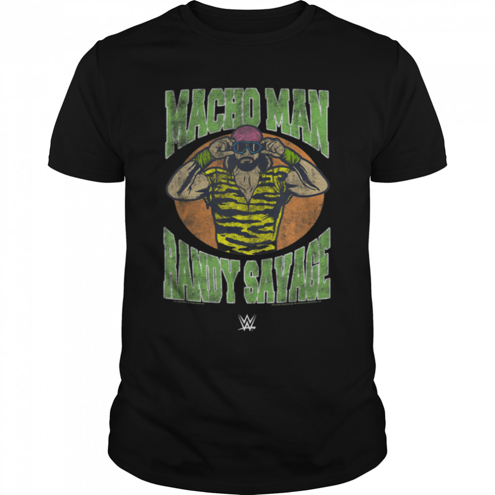 WWE Macho Man Randy Savage Cartoon Poster T- B0B4ZQXLG4 Classic Men's T-shirt