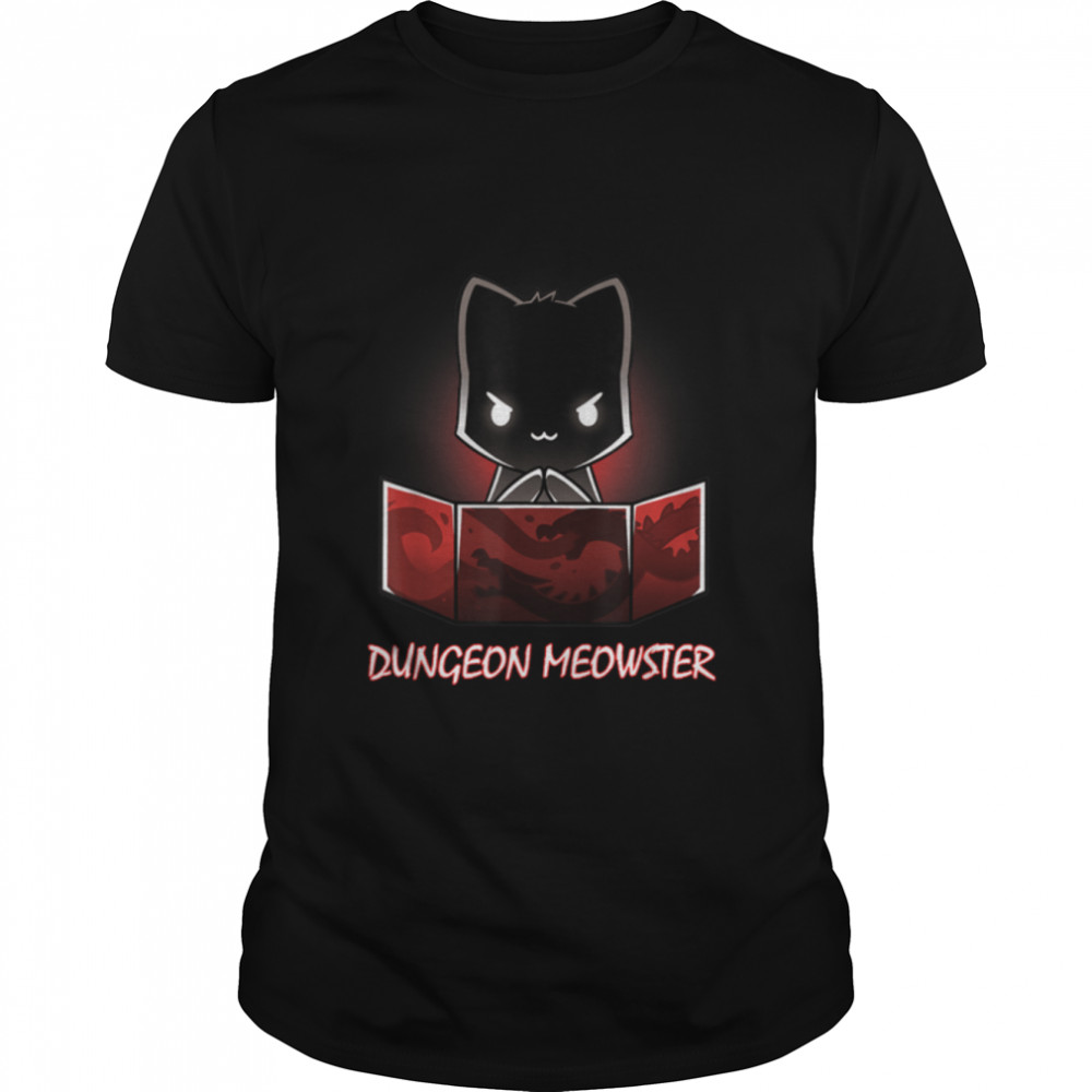 Dungeon Meowster  RPG Tabletop Gamer DM Role Player Cat T- B09WFW4YJ2 Classic Men's T-shirt