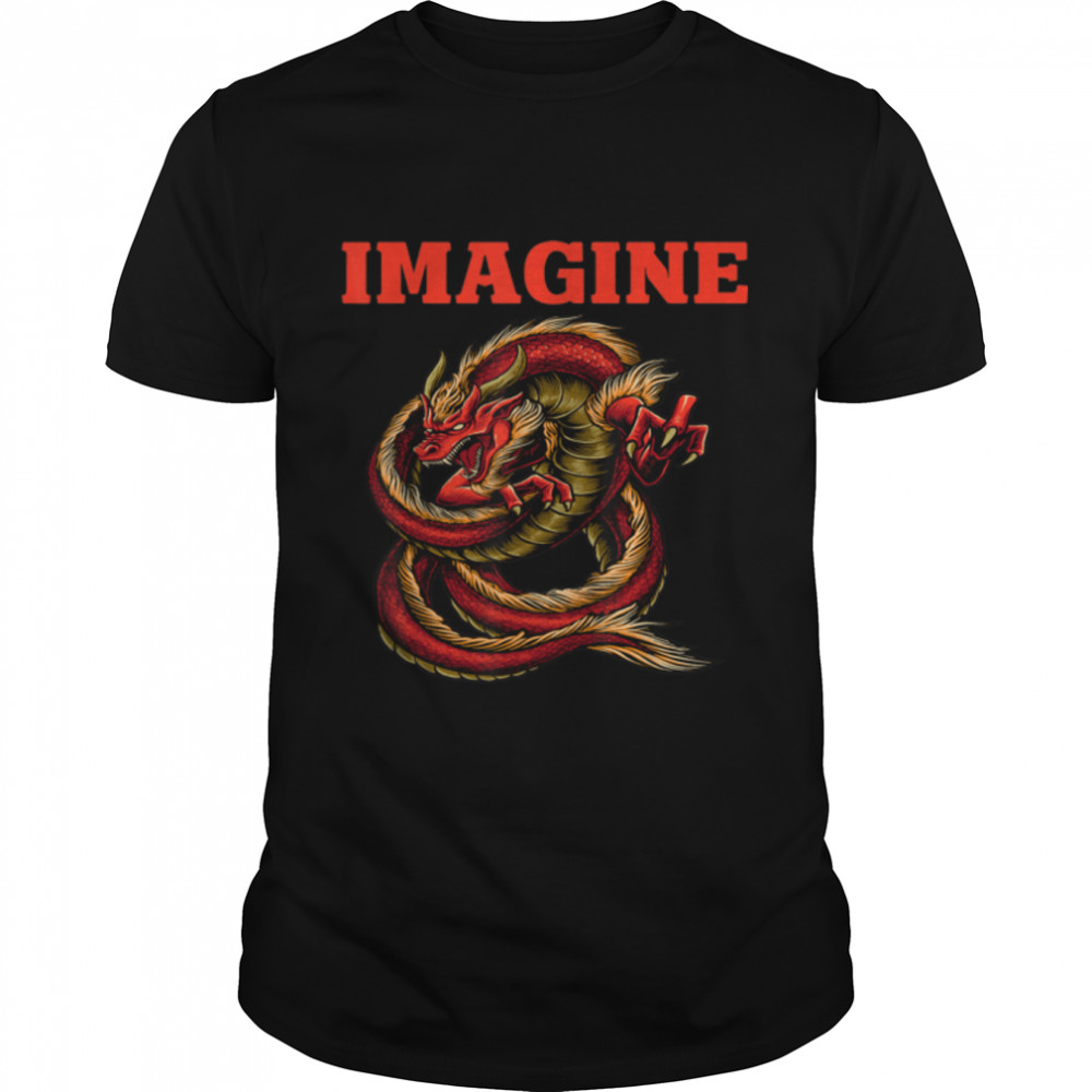 Imagine Dragon Vintage Cool Art T-Shirt B0B1GT319M
