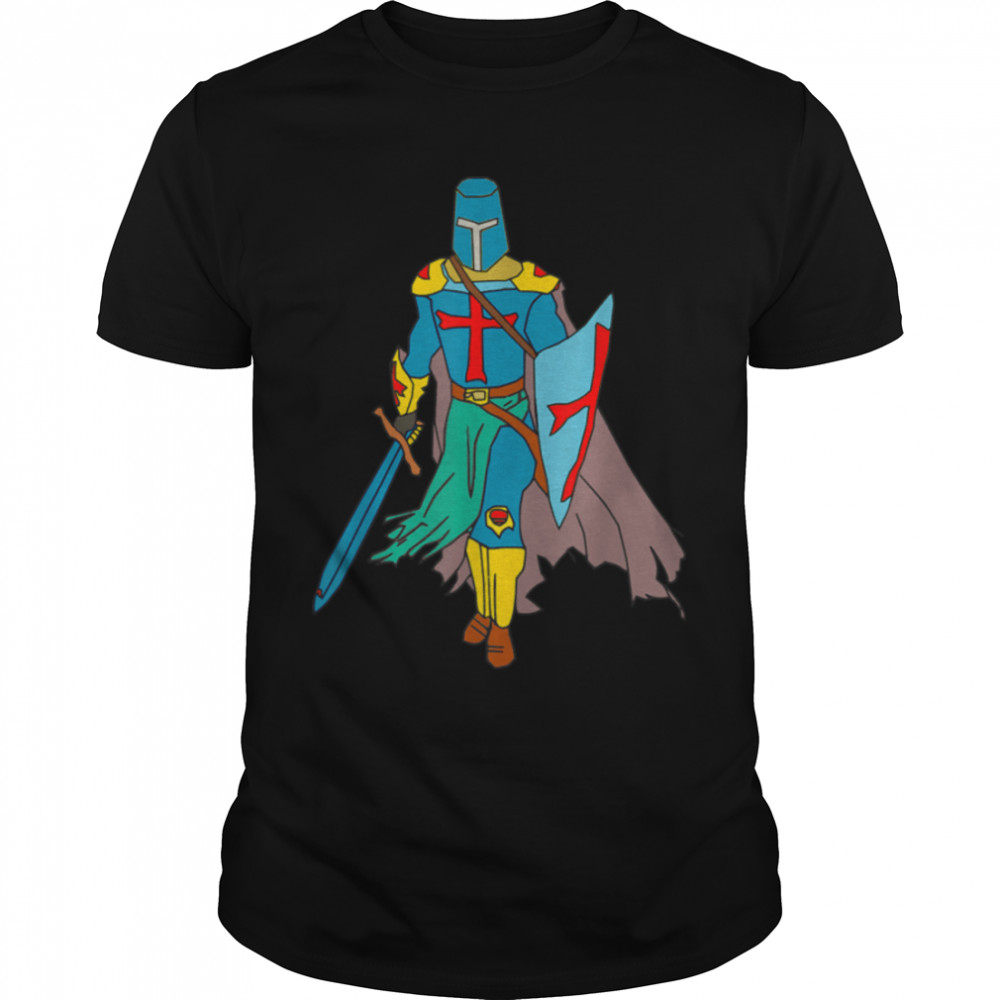 Knights Templar Cross Armor Crusader Medieval Warrior T-Shirt B09VPY6NJ6