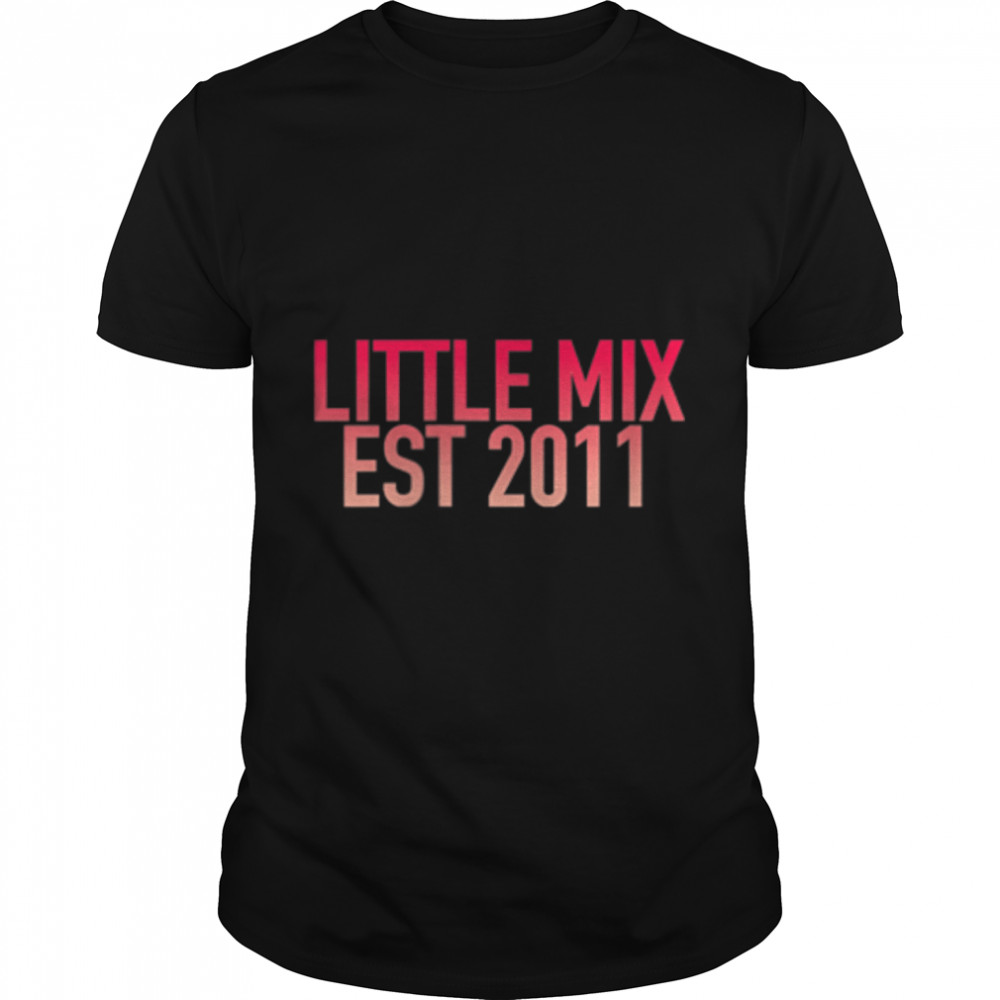Little Mix – Ten Year Gradient Tracklist Front Back Print T-Shirt B09M5FNP8W