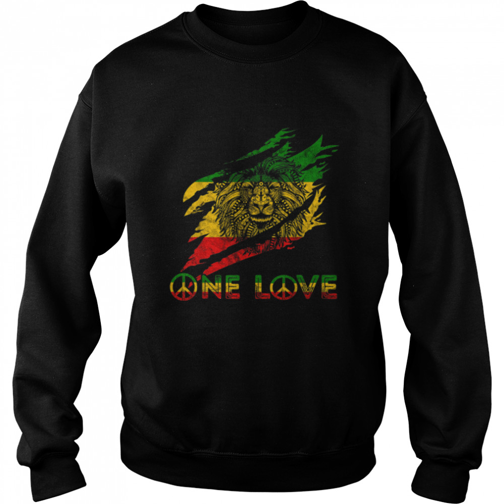One Love Reggae Lion Of Judah Claw Rastafari Roots Lion T- B09KTDWN1D Unisex Sweatshirt