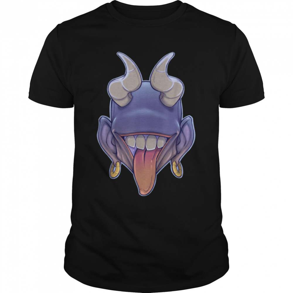 Pastel Goth Monster Face Portrait Creepy Scary Emo Punk T-Shirt B0B1VGB42Y