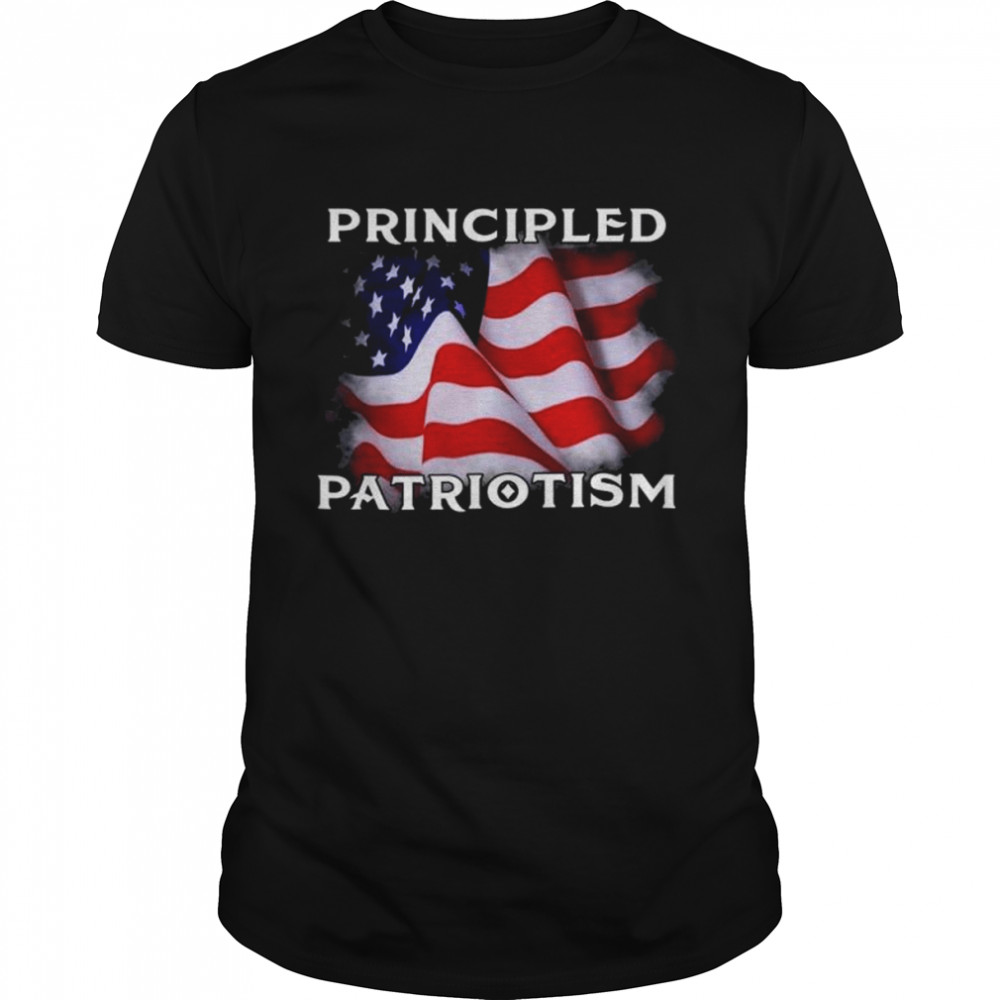 Principled patriotism america flag joe biden’s saying shirt Classic Men's T-shirt