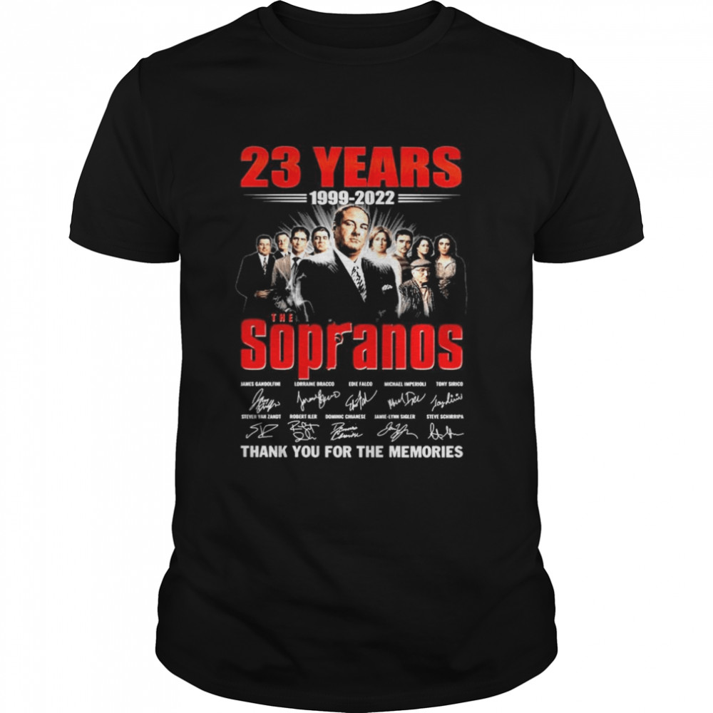 The Sopranos 23 Years 1999-2022 Signatures Thank You For The Memories  Classic Men's T-shirt