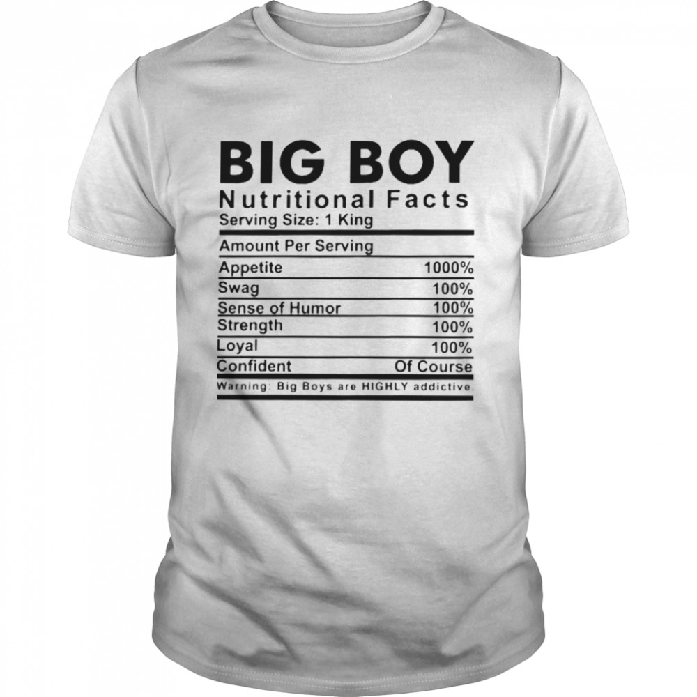 Big boy nutritional facts shirt Classic Men's T-shirt